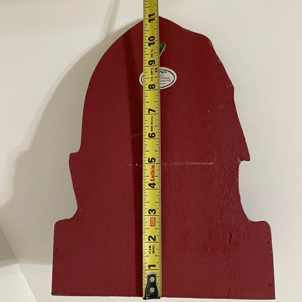 1990s Folk Art Wood Standing or Hangable Box Angel Dove Christmas Motif